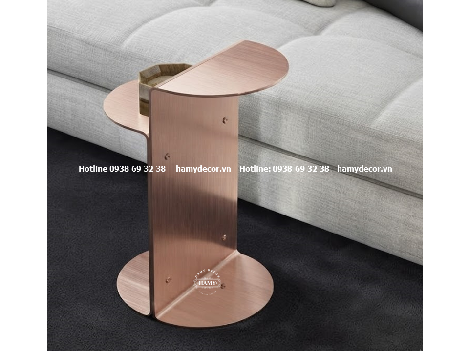 Tab sofa inox hồng xước thiết kế độc bản
