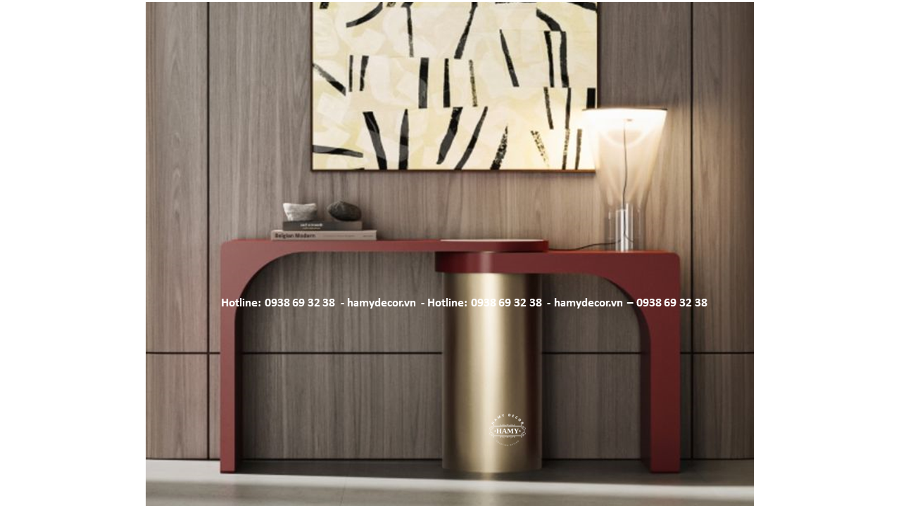 Nổi bật với bàn console inox mạ vàng thiết kế hoàn toàn mới