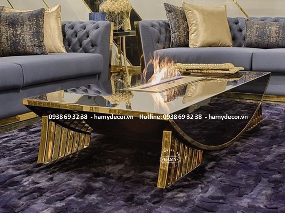 Kiểu bàn trà inox mạ vàng Luxury cho biệt thự sang trọng - 83