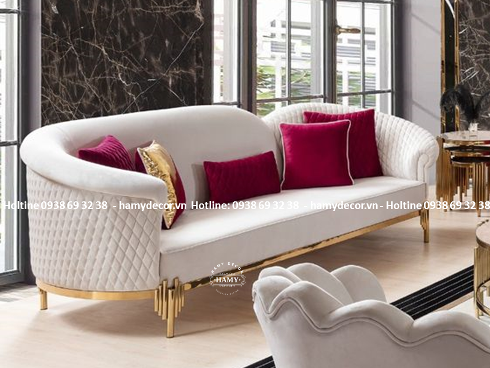 Mẫu ghế sofa chân inox mạ vàng sang trọng bậc nhất hiện nay - 152