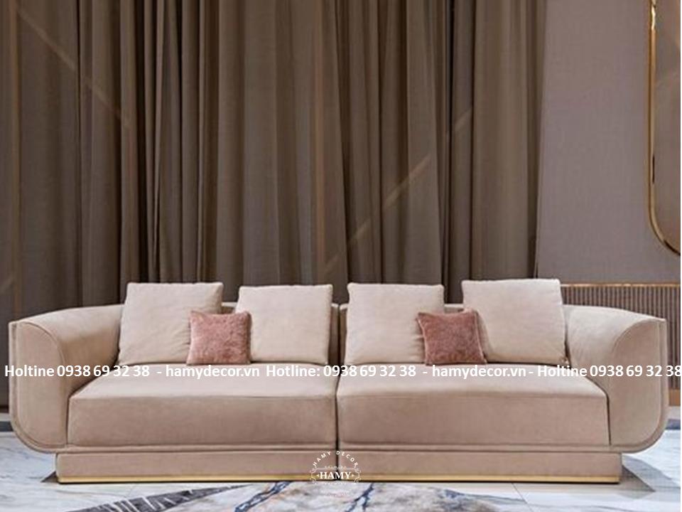 Phòng khách sang trọng với chiếc ghế sofa vải nhung đẹp - 154