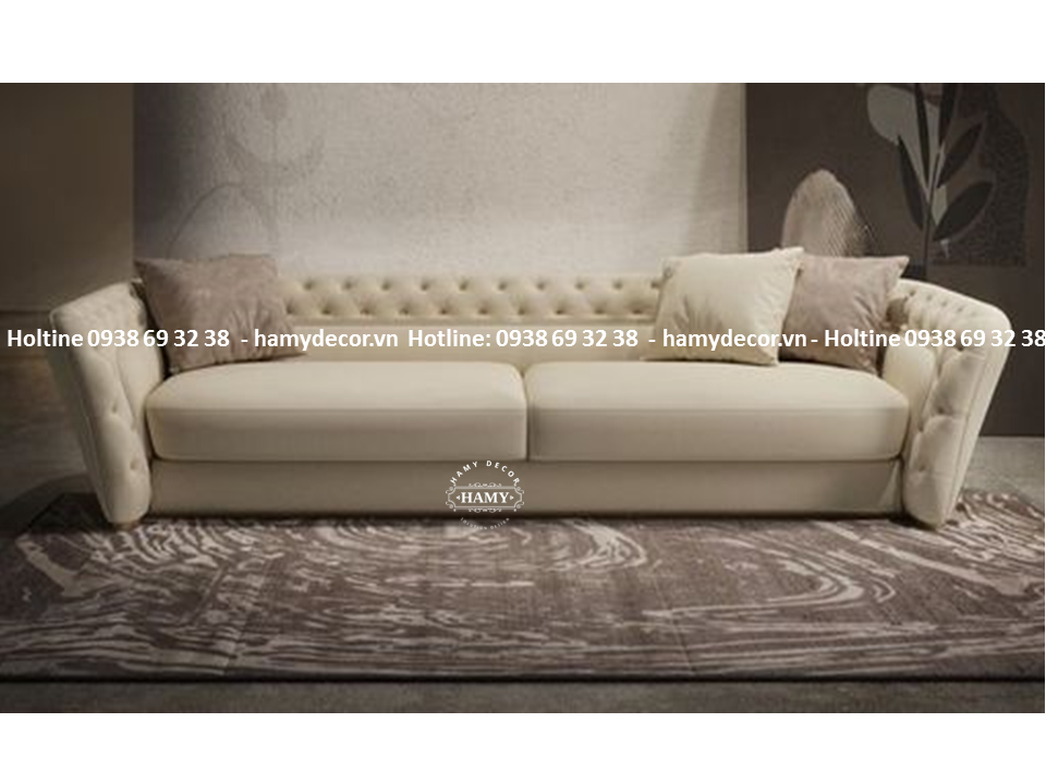 Ghế sofa tân cổ điển bọc da đẹp - 155