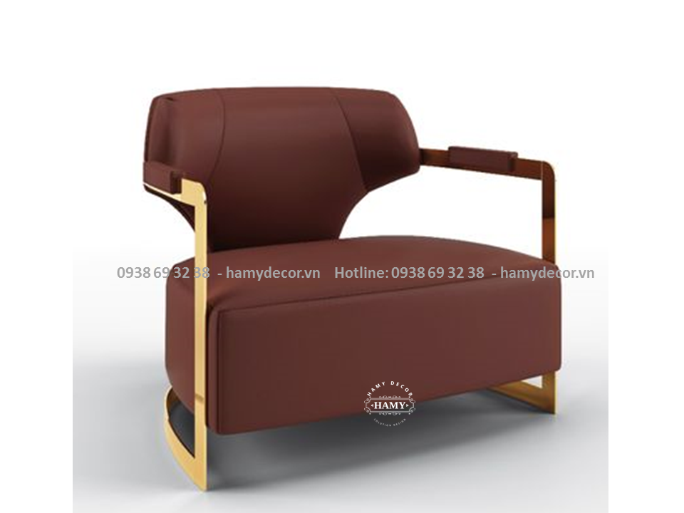 Ghế armchair chân inox mạ vàng hiện đại  - 63