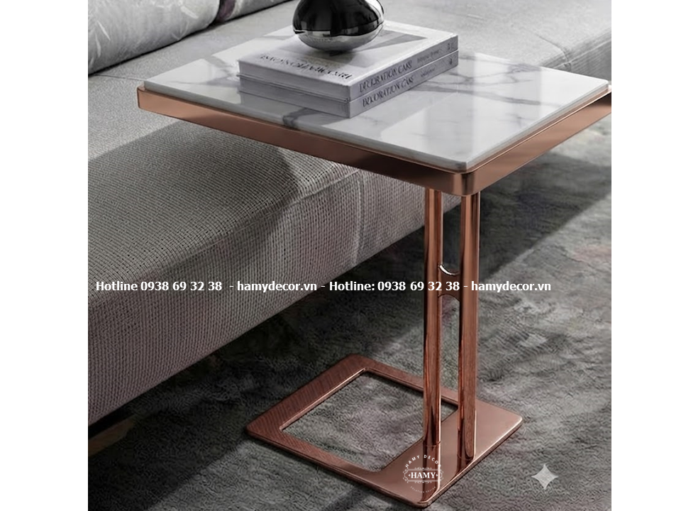 Side table (Tab sofa) sofa inox vàng hồng