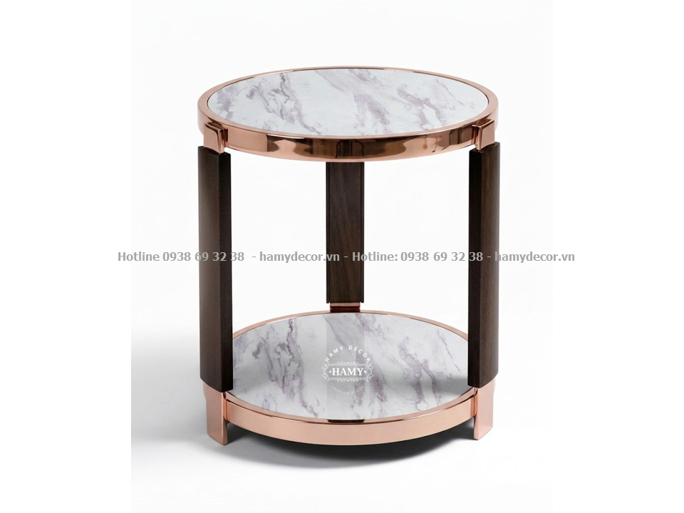 Tab Sofa Inox Mạ Vàng Rose Gold – Thiết Kế Sang Trọng Cho Phòng Khách | Hamy Decor