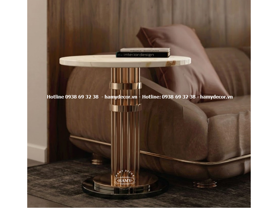 Bàn Tab Sofa Inox Mạ PVD Sang Trọng - Thiết Kế Hiện Đại 2026