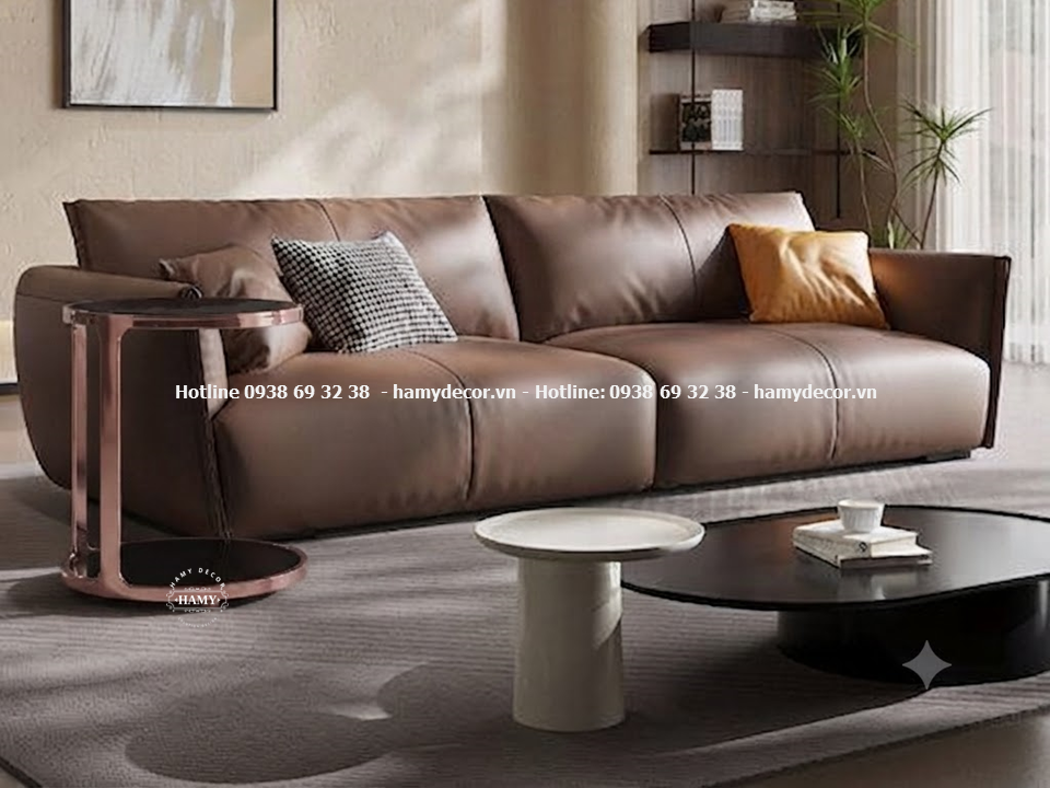 Tab sofa trang trí cạnh sofa inox hồng bóng gương