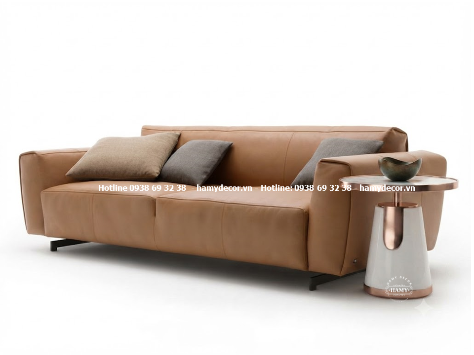 Tab sofa inox mạ vàng hồng trang trí Phòng khách
