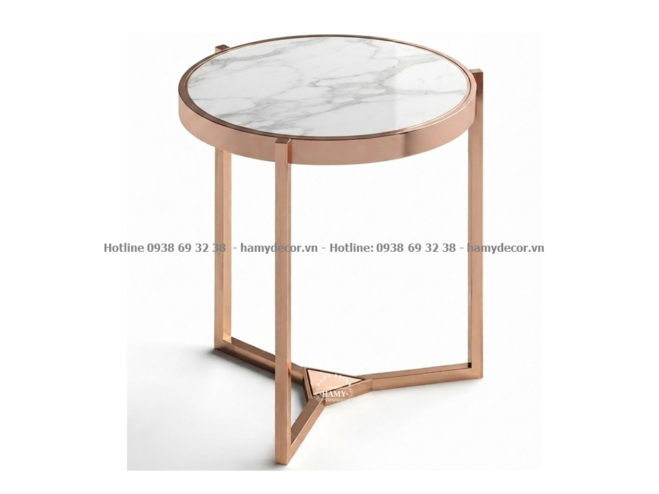 Tab sofa inox mạ màu hồng bóng